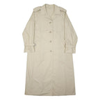 AQUASCUTUM Mens Beige Classic Jacket L Polyester Long Sleeve Button Coat