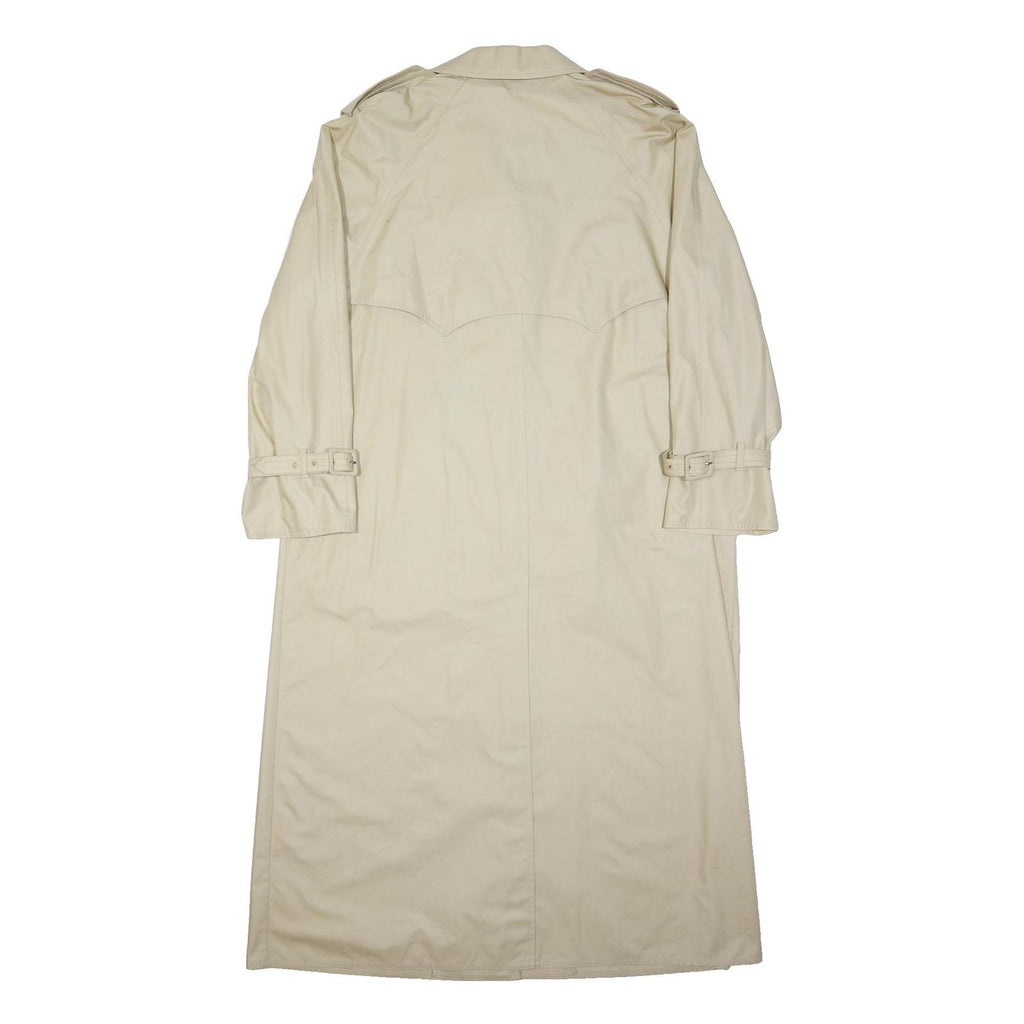 AQUASCUTUM Mens Beige Classic Jacket L Polyester Long Sleeve Button Coat