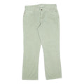 TRUSSARDI Womens Cotton Blend Light Green Regular Fit Straight Trousers W30 L26