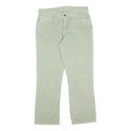 TRUSSARDI Womens Cotton Blend Light Green Regular Fit Straight Trousers W30 L26