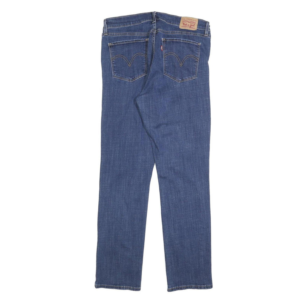 LEVI'S Womens Classic Blue Straight Denim Medium W30 L30 Cotton Zip Jeans