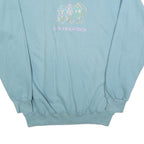 HANES Womens Blue San Francisco Crew Neck M Cotton Blend Sweatshirt Casual