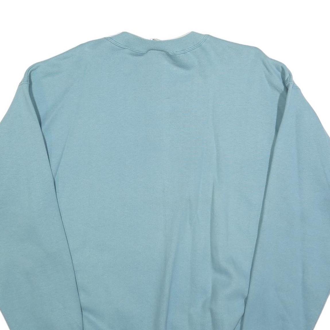 HANES Womens Blue San Francisco Crew Neck M Cotton Blend Sweatshirt Casual