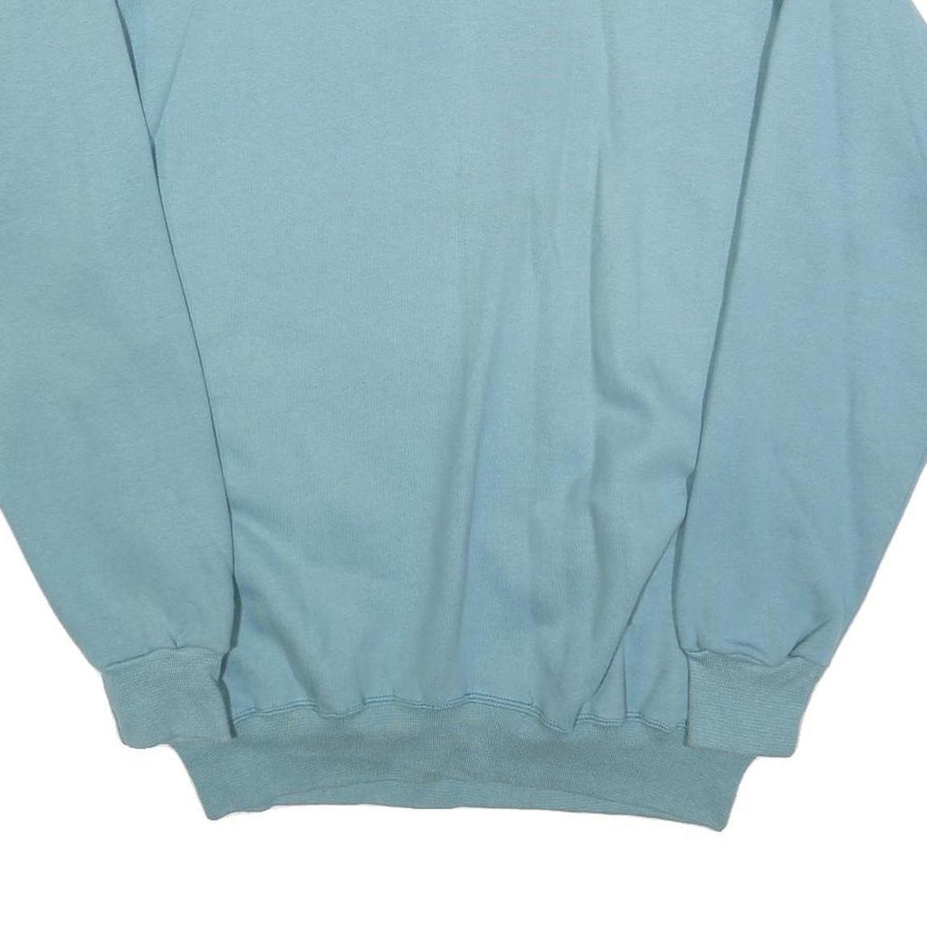 HANES Womens Blue San Francisco Crew Neck M Cotton Blend Sweatshirt Casual