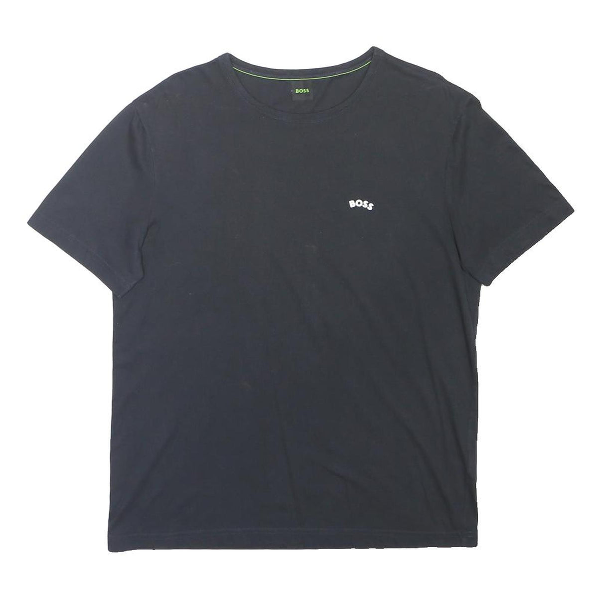 BOSS Mens Black L Cotton Blend T-Shirt Short Sleeve Crew Neck Logo