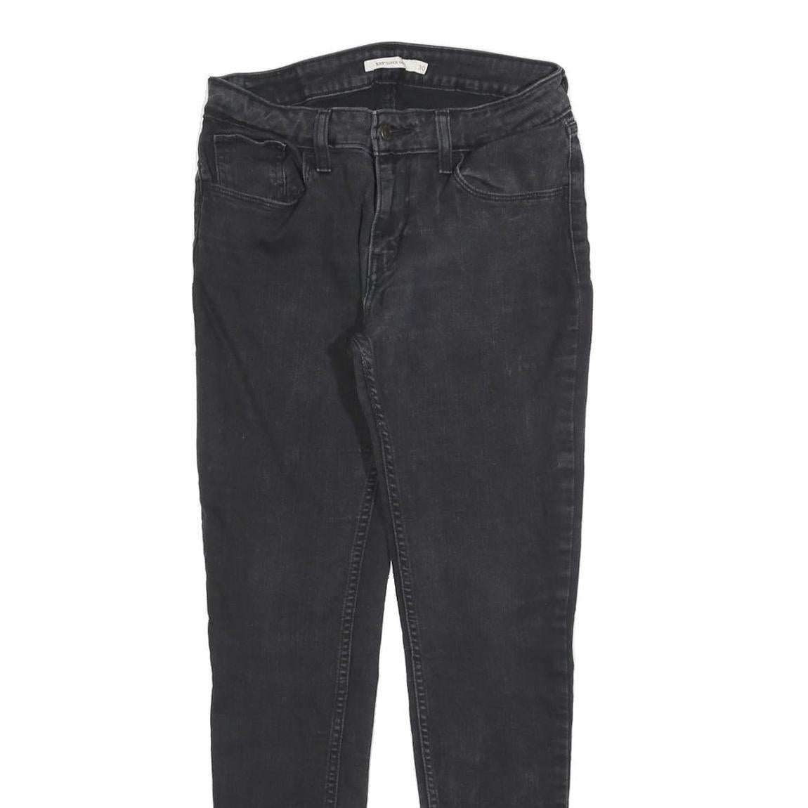 LEVI'S 535 Womens Slim Black Denim Dark W27 L30 Stretch Skinny Jeans