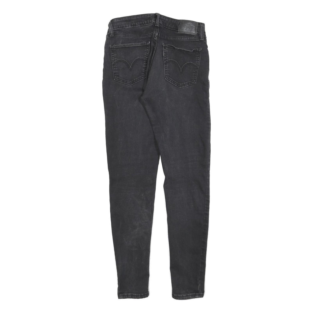 LEVI'S 535 Womens Slim Black Denim Dark W27 L30 Stretch Skinny Jeans