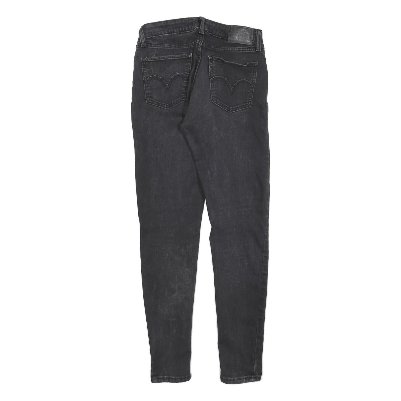 LEVI'S 535 Womens Slim Black Denim Dark W27 L30 Stretch Skinny Jeans