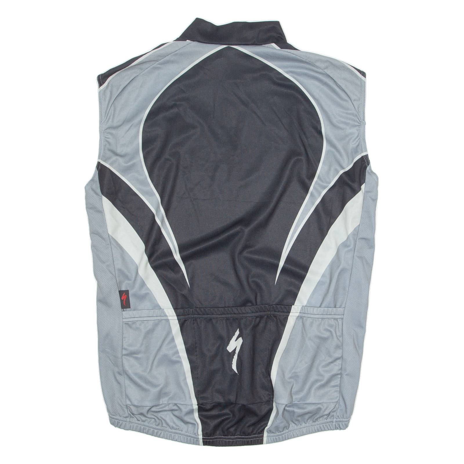 SPECIALIZED Cycling Mens Jersey Grey Sleeveless 1/4 Zip 3XL