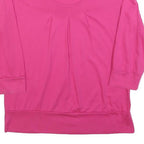 TOMMY HILFIGER Womens Pink Plain Basic Top 3/4 Sleeve Scoop Neck M Casual