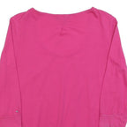 TOMMY HILFIGER Womens Pink Plain Basic Top 3/4 Sleeve Scoop Neck M Casual