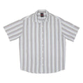 MAMMUT Mens White & Grey Striped Casual Shirt S Short Sleeve Cotton Blend