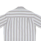 MAMMUT Mens White & Grey Striped Casual Shirt S Short Sleeve Cotton Blend