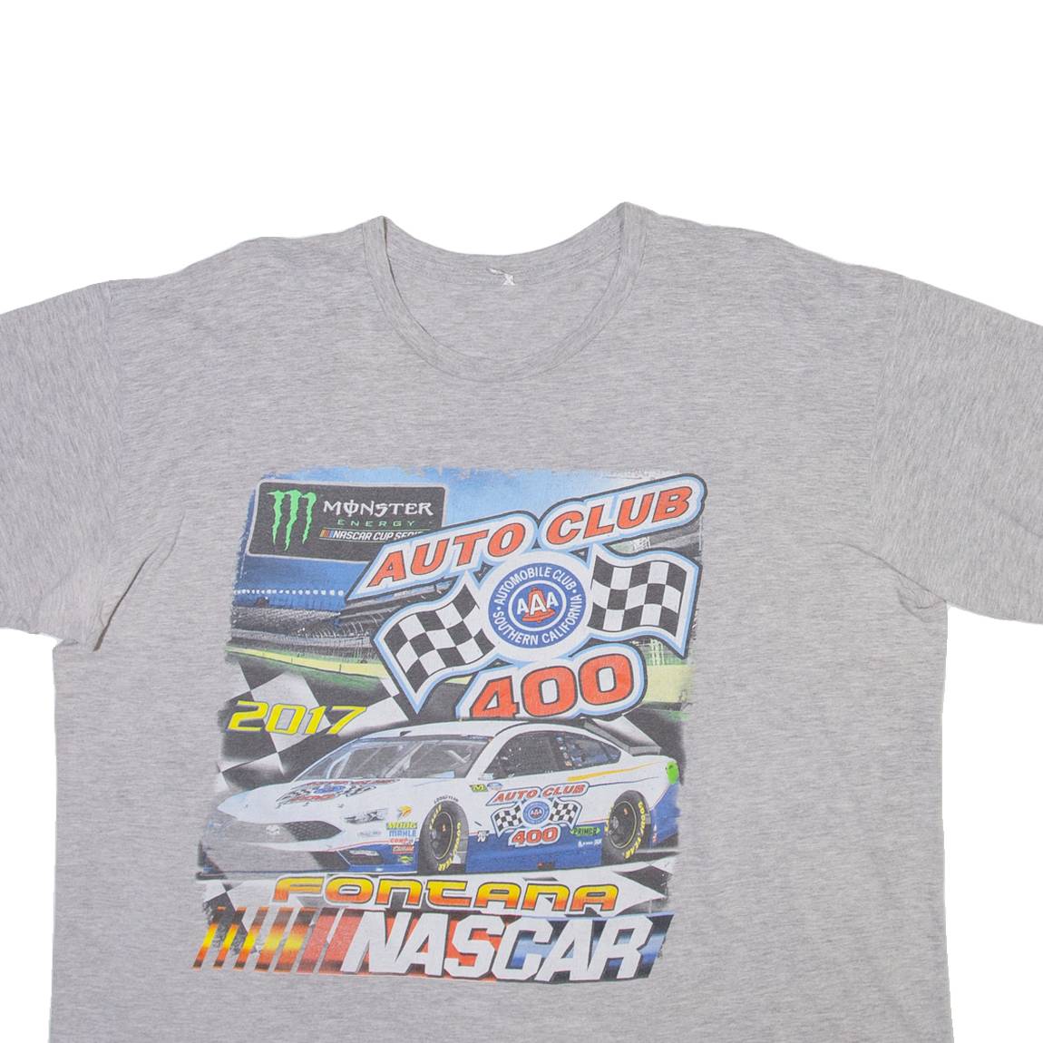 Nascar Auto Club 400 Mens T-Shirt Green USA XL