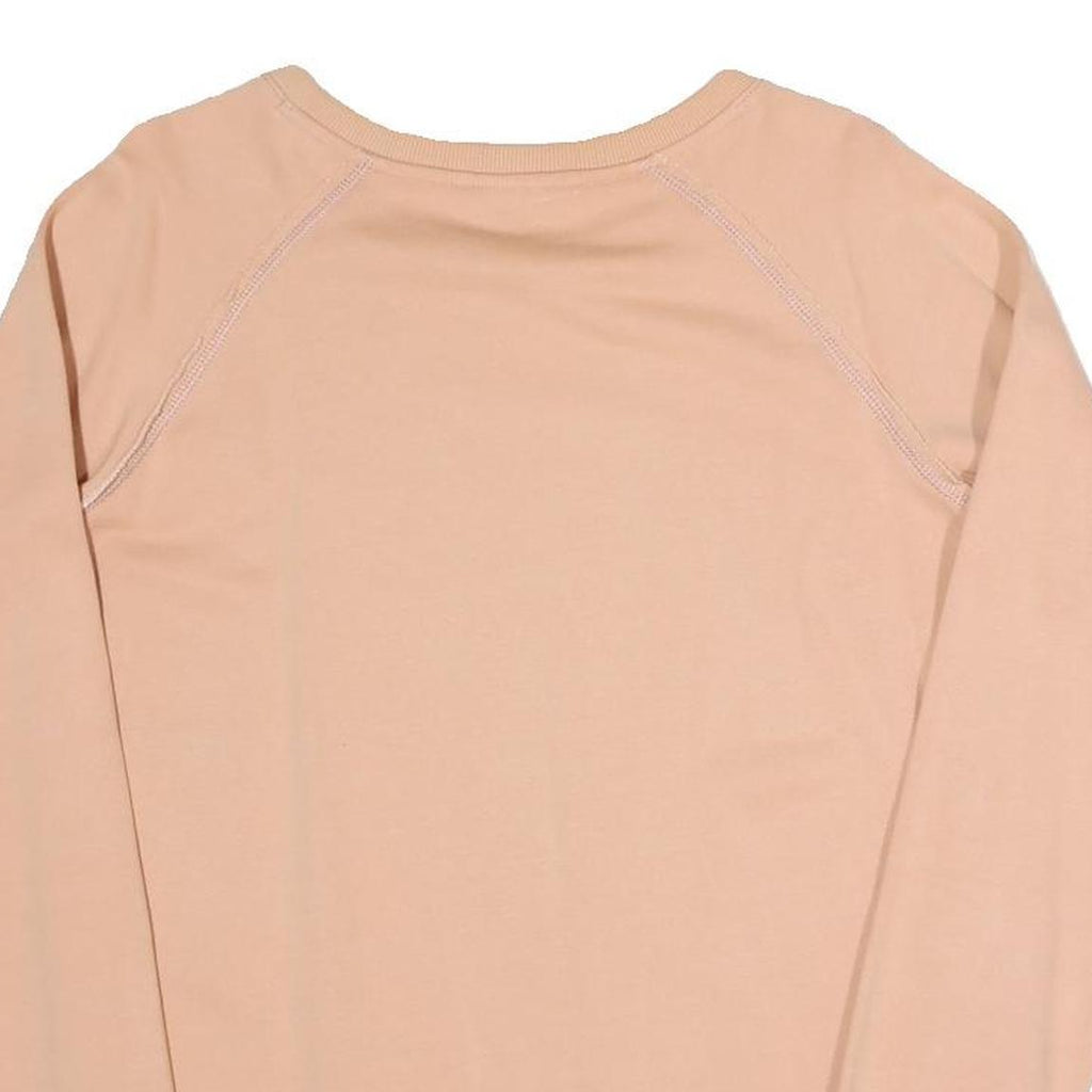 TOMMY HILFIGER Womens Beige Cotton Blend Crew Neck Sweatshirt M Casual