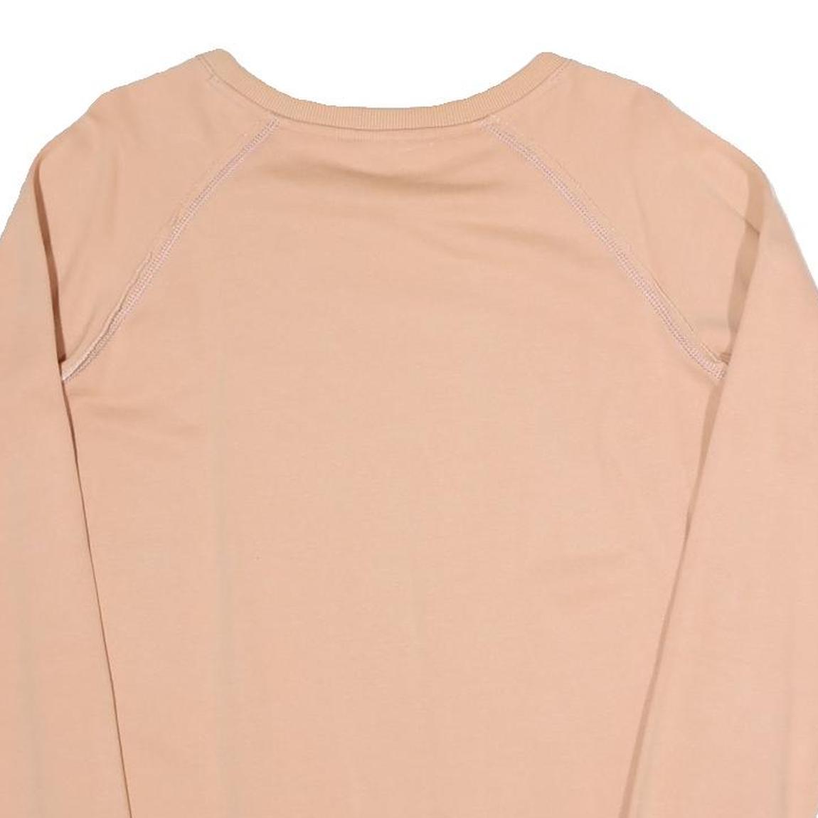 TOMMY HILFIGER Womens Beige Cotton Blend Crew Neck Sweatshirt M Casual