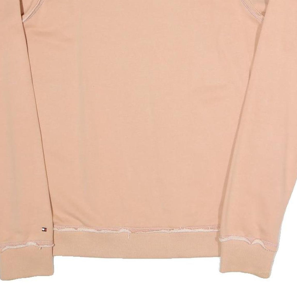 TOMMY HILFIGER Womens Beige Cotton Blend Crew Neck Sweatshirt M Casual