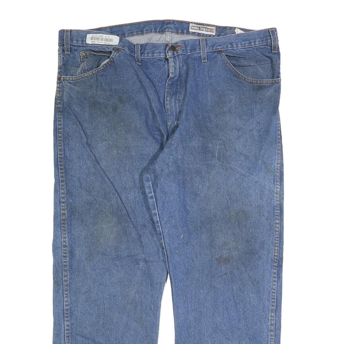 DICKIES Mens Jeans Blue Relaxed Straight Denim Medium W44 L30 Durable Workwear