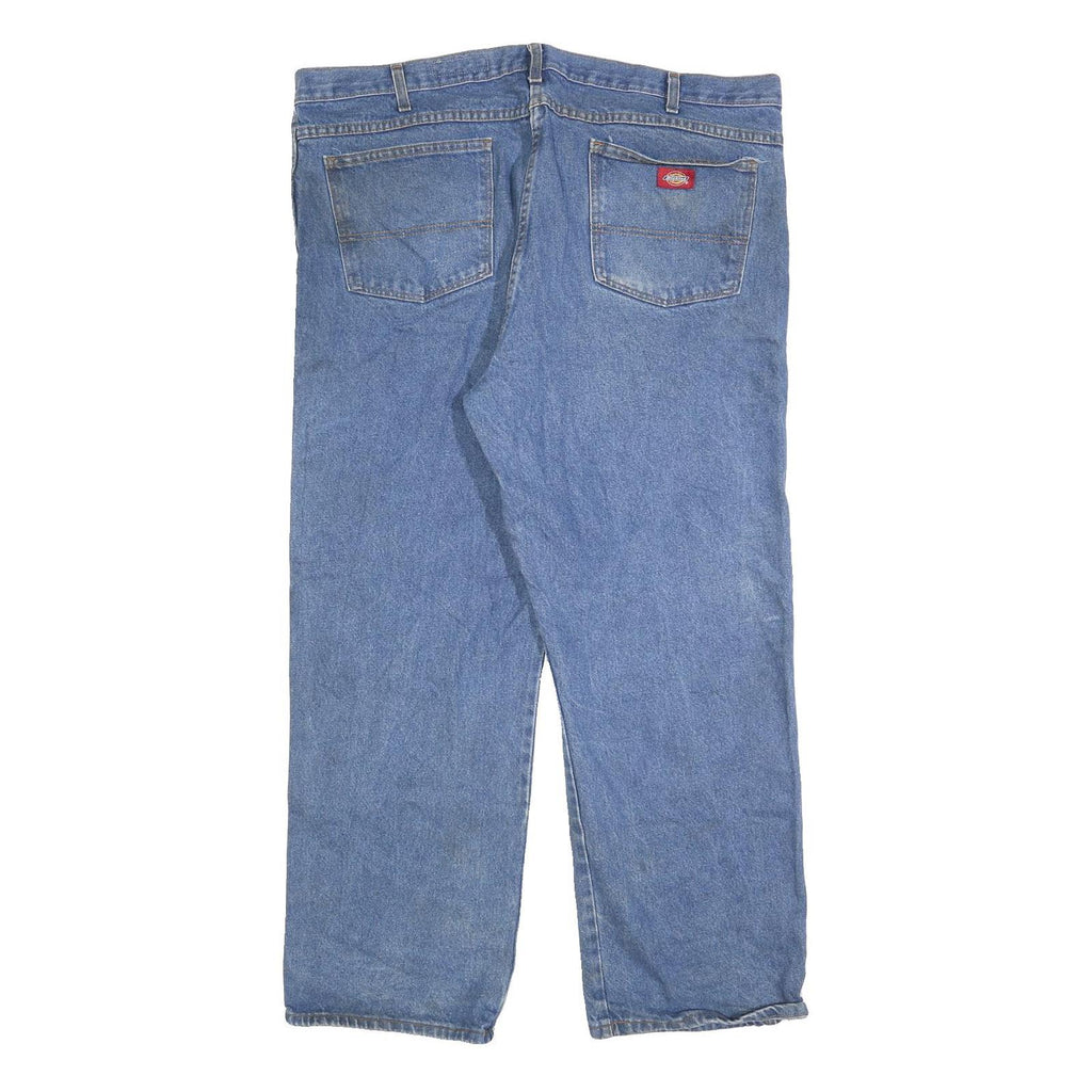 DICKIES Mens Jeans Blue Relaxed Straight Denim Medium W44 L30 Durable Workwear