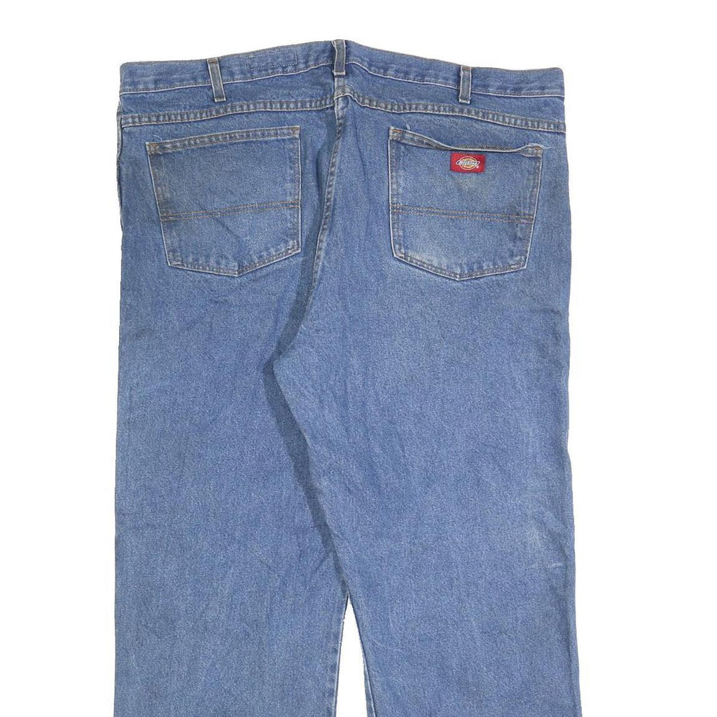 DICKIES Mens Jeans Blue Relaxed Straight Denim Medium W44 L30 Durable Workwear