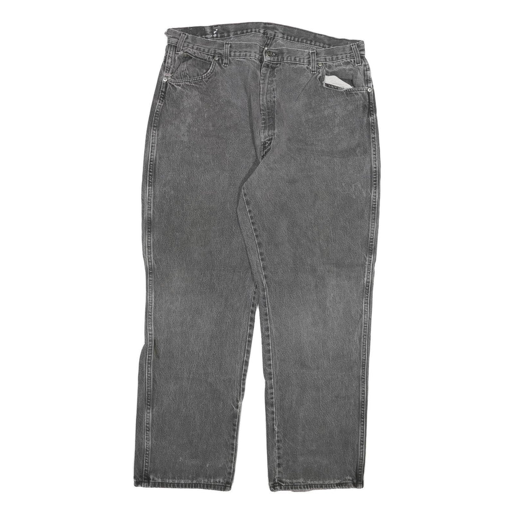 DICKIES Mens Grey Regular Fit Straight Denim Jeans W38 L30 Workwear Zip Closure