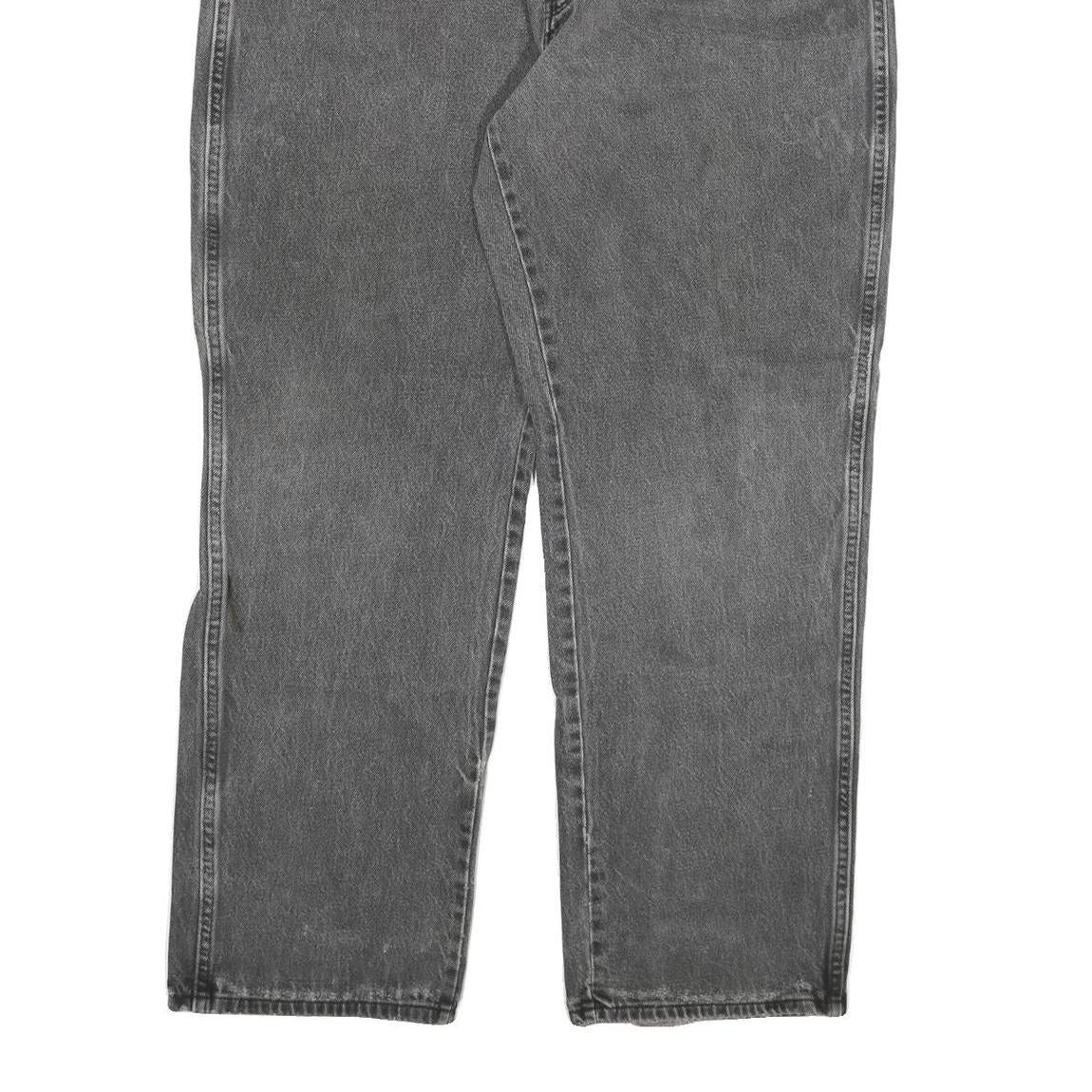 DICKIES Mens Grey Regular Fit Straight Denim Jeans W38 L30 Workwear Zip Closure