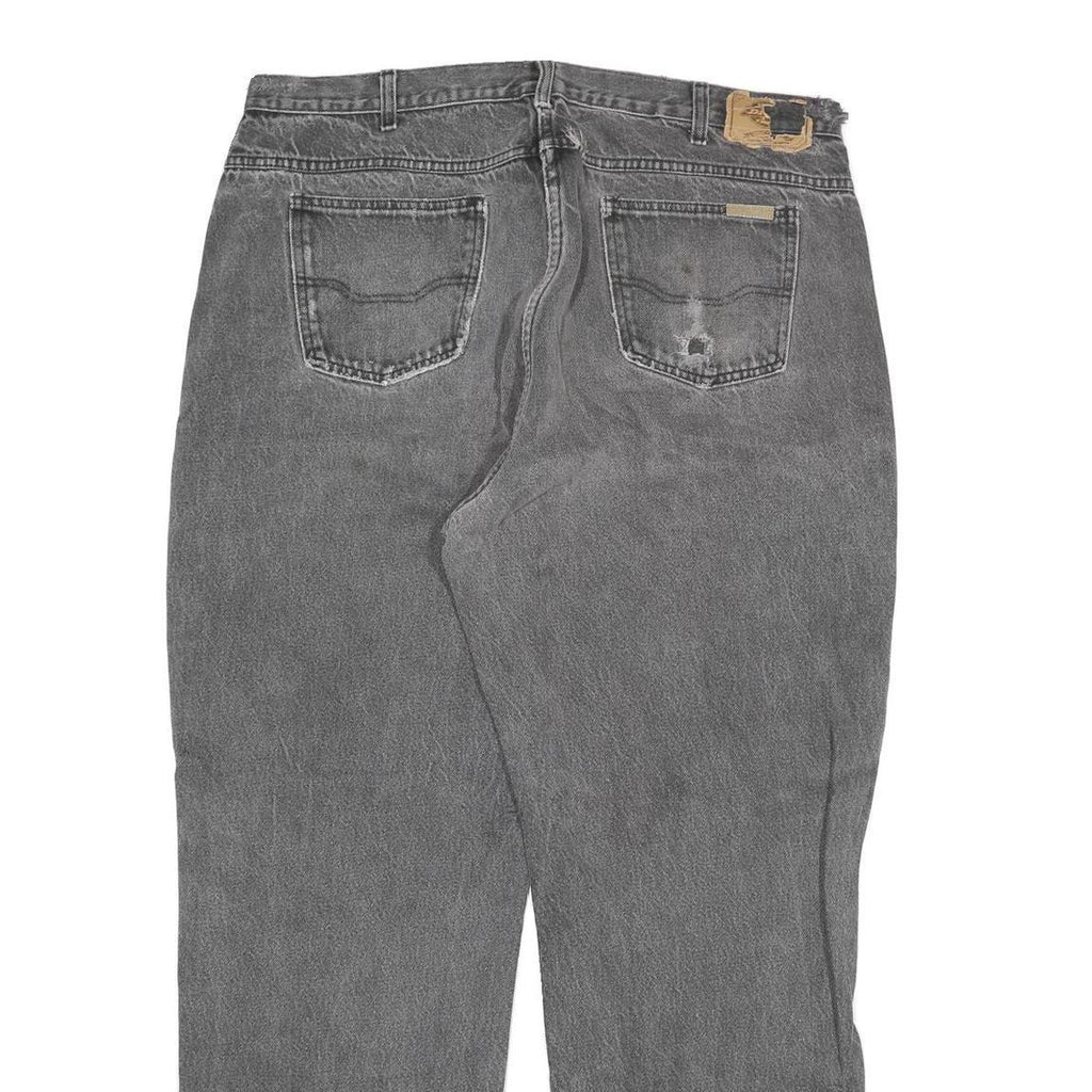 DICKIES Mens Grey Regular Fit Straight Denim Jeans W38 L30 Workwear Zip Closure