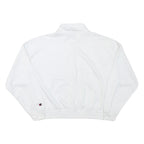 CHAMPION Womens White Polyester Blend Zip Jacket L Track Athletic Casual