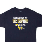 CHAMPION Somebody At UC Irvine Loves Me Mens T-Shirt Blue USA 2XL
