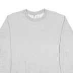 ADIDAS Mens Grey Sweatshirt Crew Neck L Cotton Blend Casual Pullover