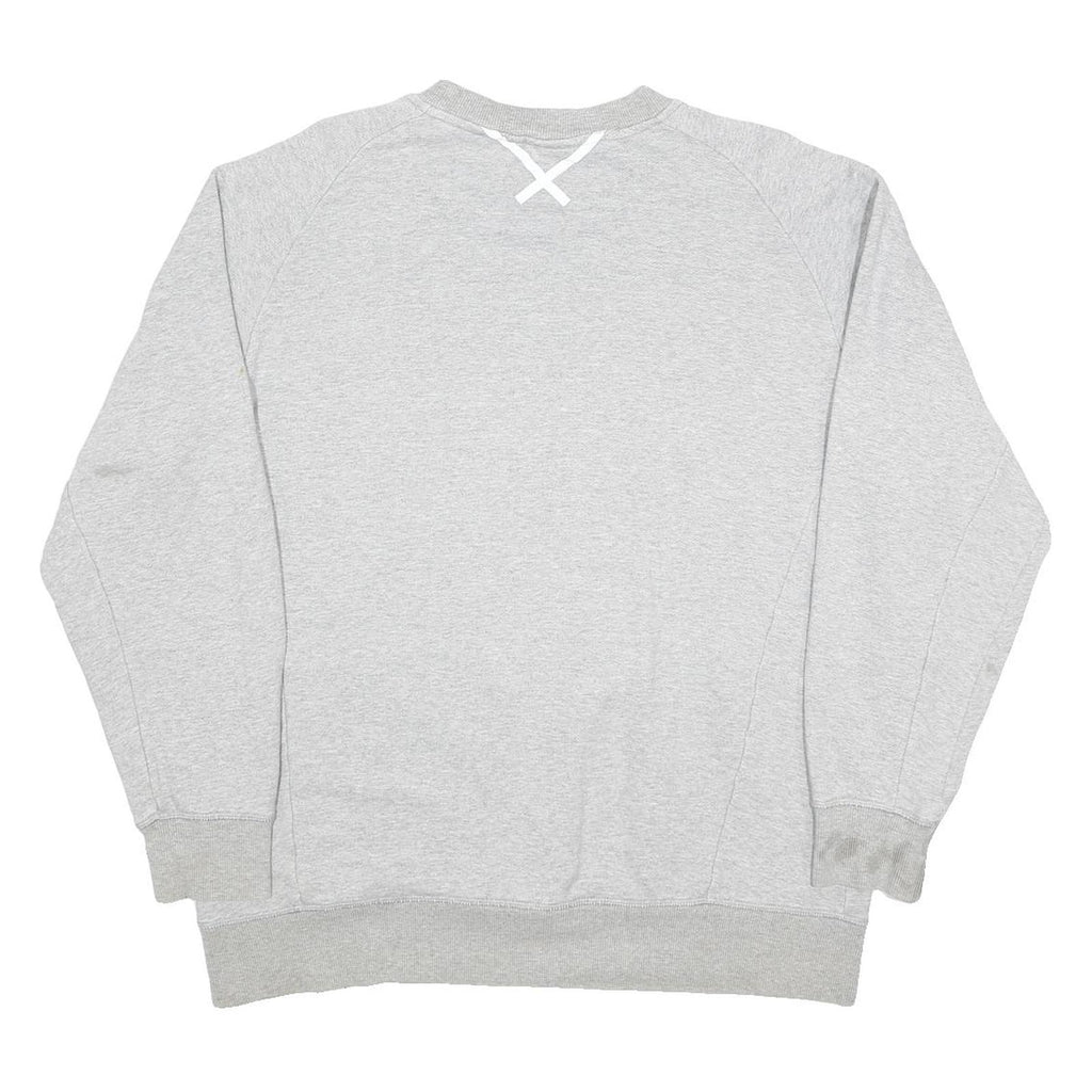 ADIDAS Mens Grey Sweatshirt Crew Neck L Cotton Blend Casual Pullover