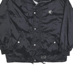 GARRY SPORT Mens Black Jacket L Polyester Blend Plain Zip Sportswear Casual