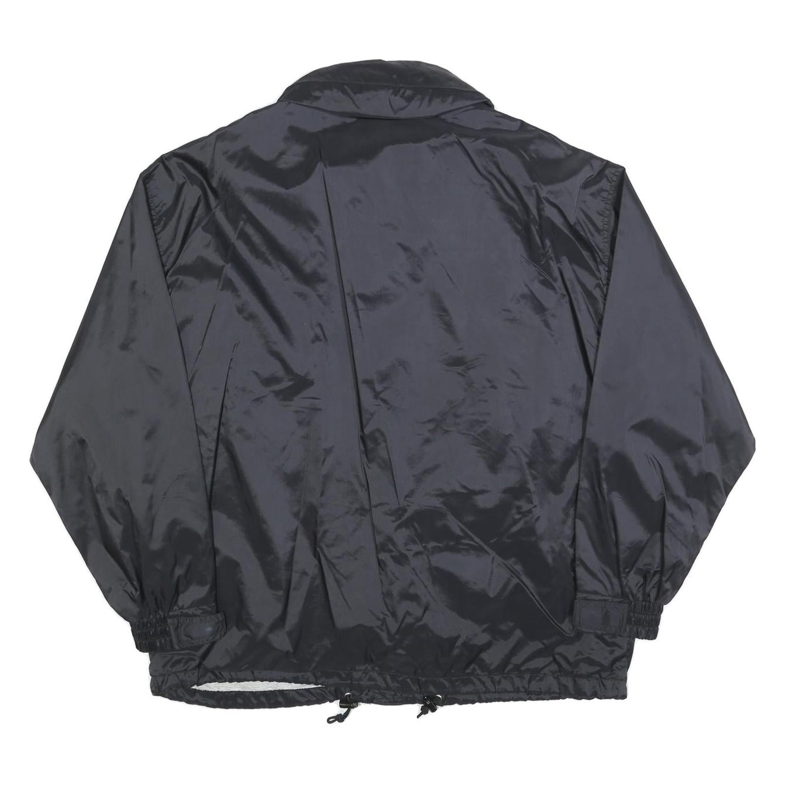 GARRY SPORT Mens Black Jacket L Polyester Blend Plain Zip Sportswear Casual