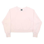 NIKE Womens Pink 2XL Crew Neck Sweatshirt Cotton Blend Pullover Casual Wear