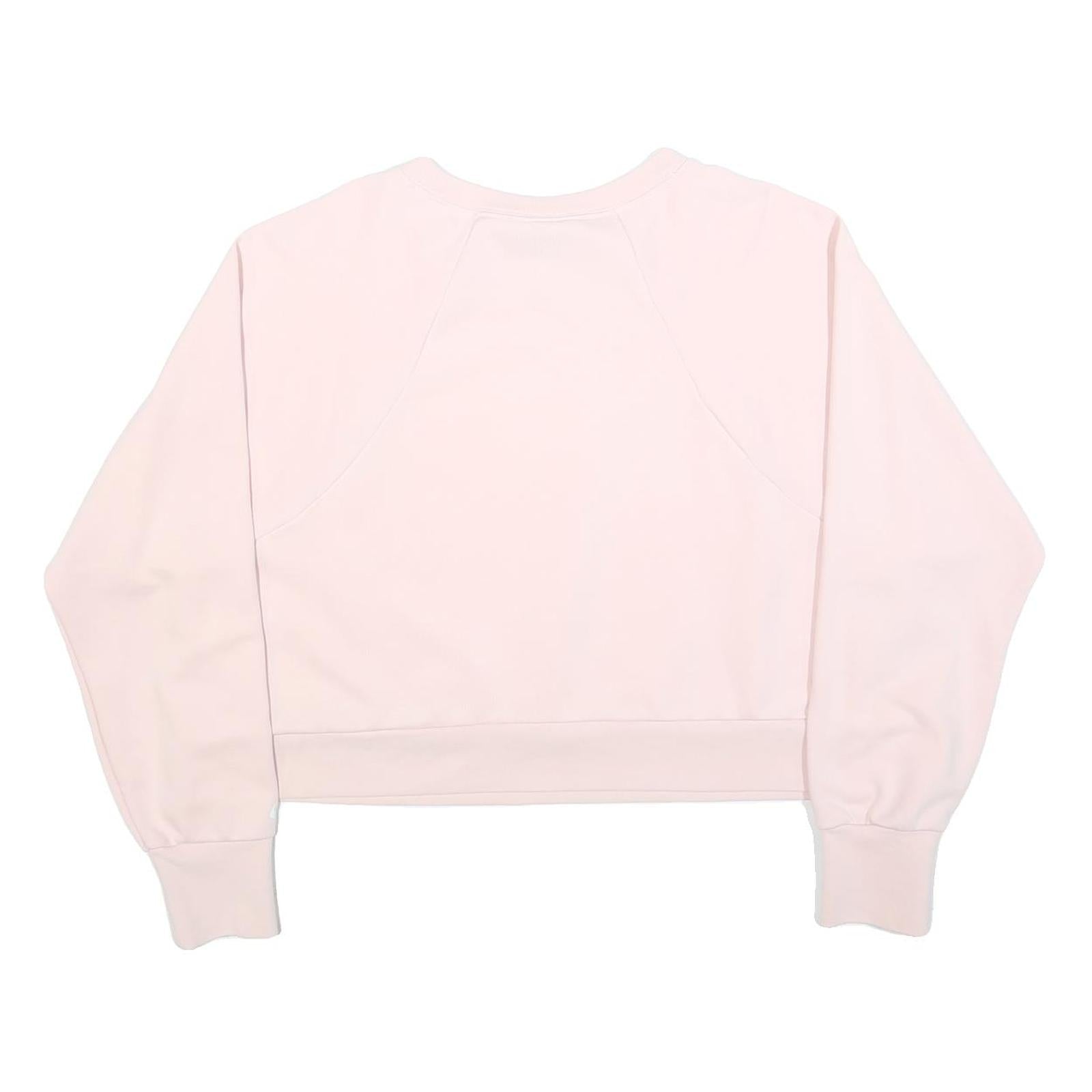 NIKE Womens Pink 2XL Crew Neck Sweatshirt Cotton Blend Pullover Casual Wear