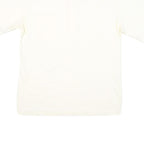 OSHMAN'S CLUB Mens White Short Sleeve Plain L Cotton Blend Polo Shirt Casual