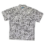 LASER BY GATSBY Mens Shirt Black 90s Crazy Pattern L