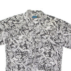 LASER BY GATSBY Mens Shirt Black 90s Crazy Pattern L