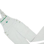 LIBERTY Womens White Cotton Dungarees Regular Fit Plain M W32 L32 Casual Style