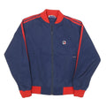 PIERRE BONNE Mens Blue & Red Bomber Jacket M Polyester Blend Zip Athletic