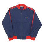 PIERRE BONNE Mens Blue & Red Bomber Jacket M Polyester Blend Zip Athletic