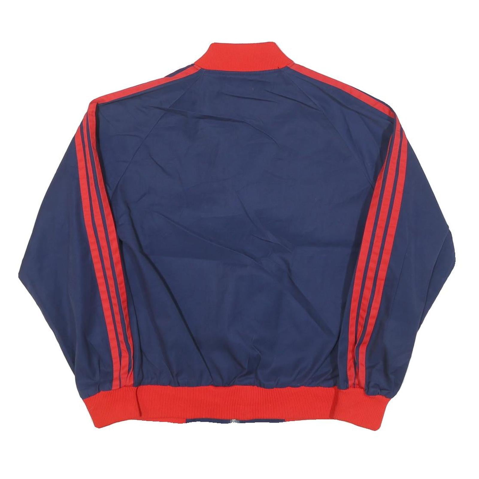 PIERRE BONNE Mens Blue & Red Bomber Jacket M Polyester Blend Zip Athletic
