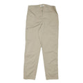 DKNY Womens Cotton Blend Beige Regular Straight Trousers W30 L27 Zip Closure
