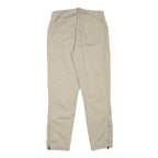 DKNY Womens Cotton Blend Beige Regular Straight Trousers W30 L27 Zip Closure