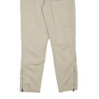 DKNY Womens Cotton Blend Beige Regular Straight Trousers W30 L27 Zip Closure
