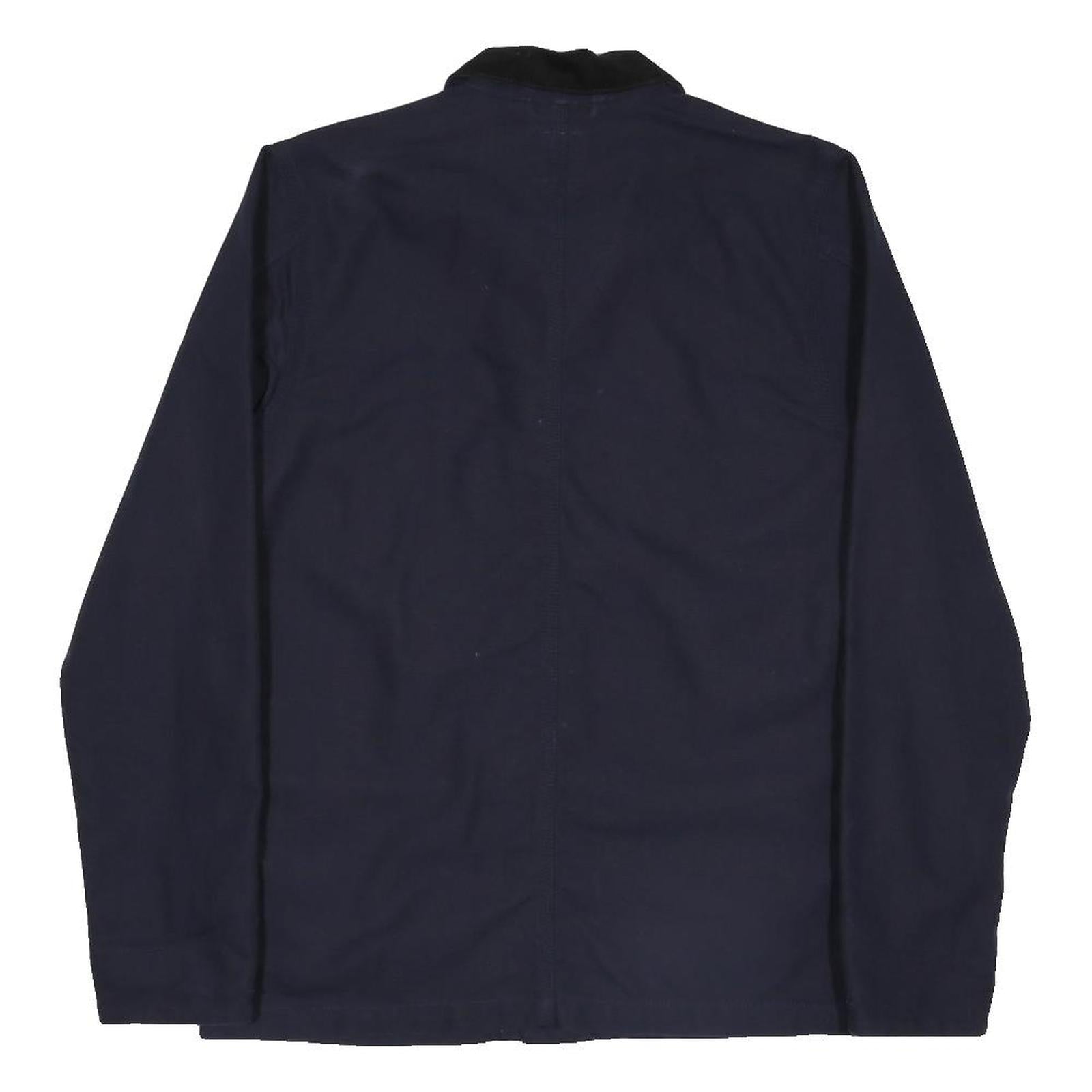 CARHARTT Michigan Coat Mens Navy Blue Workwear Cotton Jacket Button S Durable