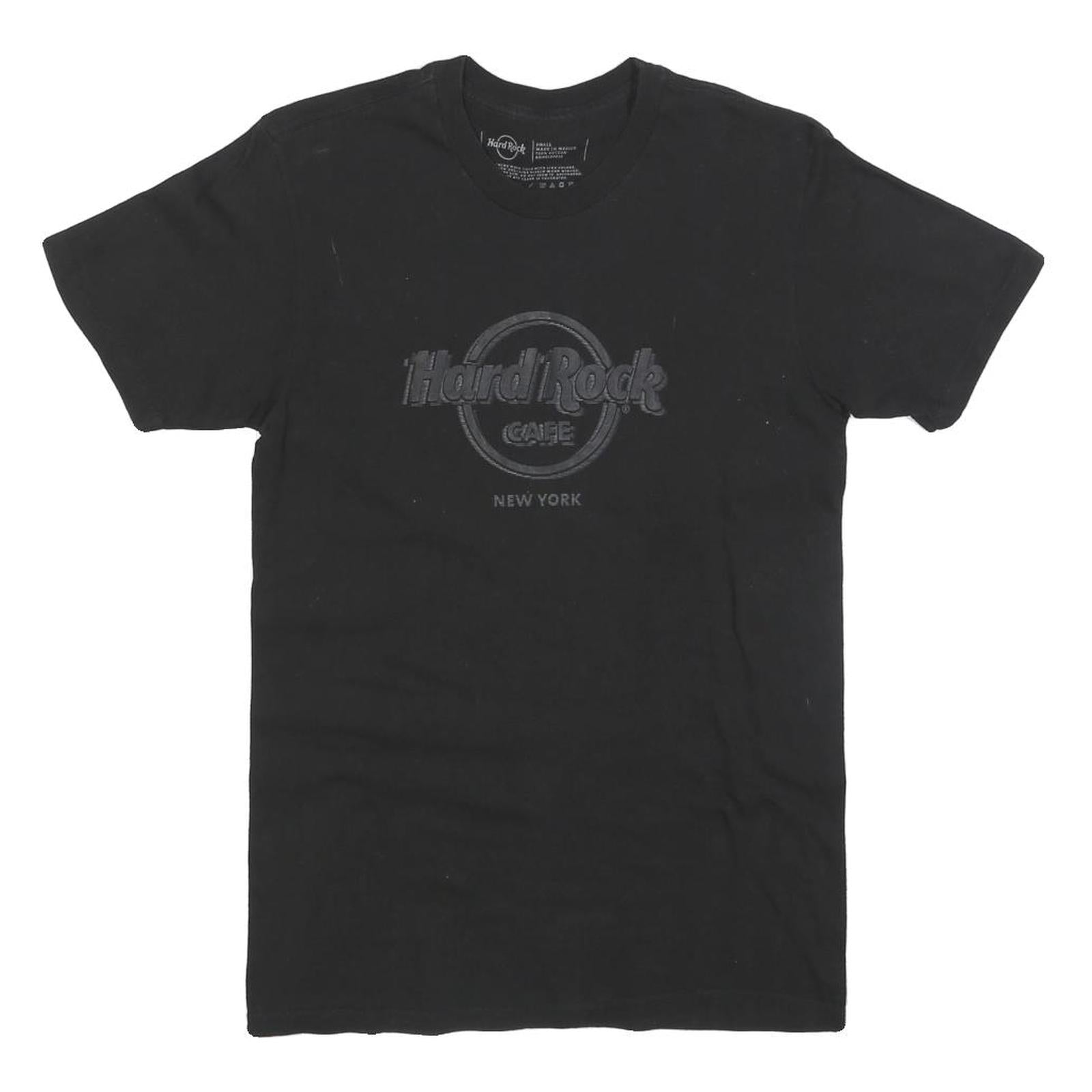 HARD ROCK CAFE Womens Black New York Graphic T-Shirt S Short Sleeve Crew Neck