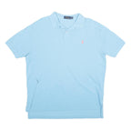 POLO RALPH LAUREN Mens Blue Short Sleeve Polo Shirt XL Classic Cotton Casual