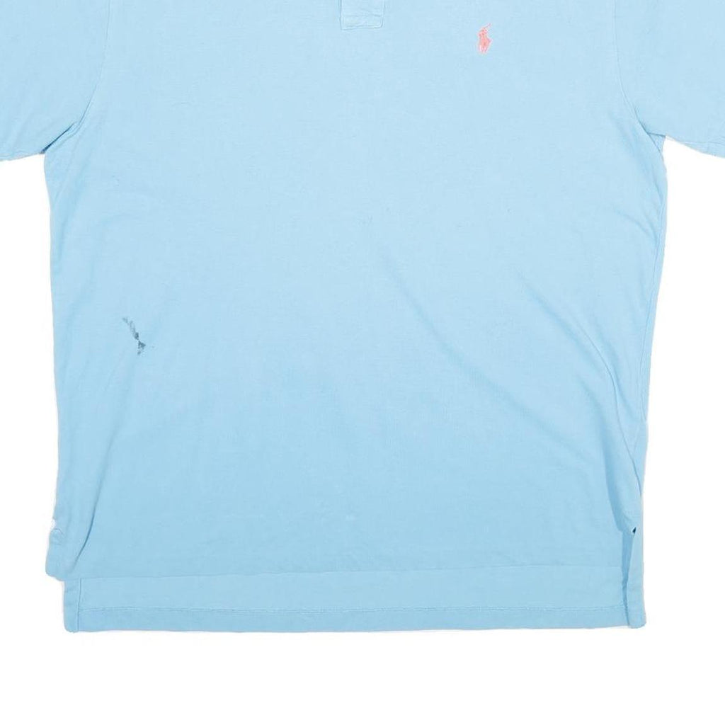 POLO RALPH LAUREN Mens Blue Short Sleeve Polo Shirt XL Classic Cotton Casual