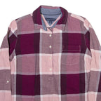 TOMMY HILFIGER Womens Shirt Purple Check Long Sleeve M